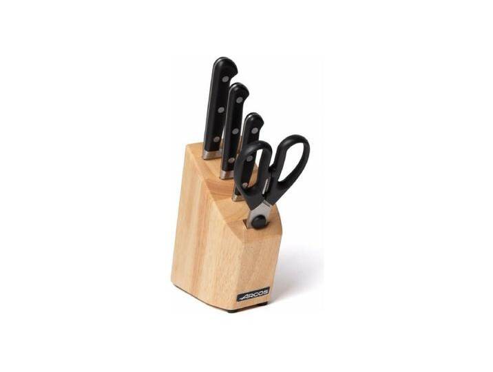 Arcos Serie Ópera Messerset + Edelstahlschere mit Holzhalter von Kauf-Unique Marketplace