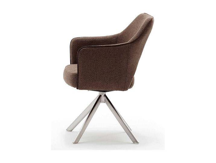 Armlehnenstühle in Hellbraun Strukturstoff drehbar (2er Set) von Kauf-Unique Marketplace