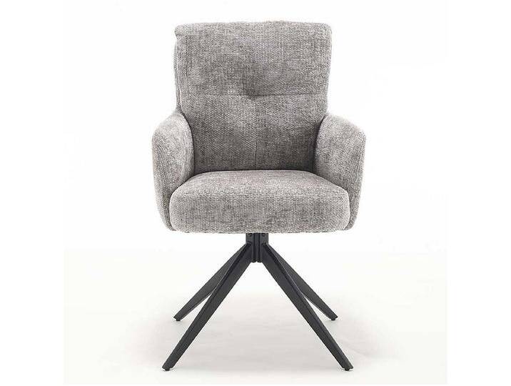 Armlehnenstuhl Stuhl Set aus Chenillegewebe mit Gestell aus Metall (2er Set) von Kauf-Unique Marketplace