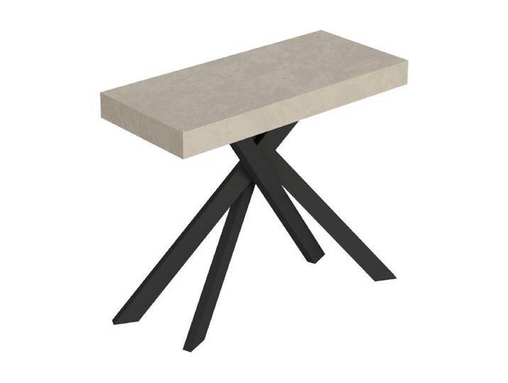 Ausziehbare Konsole 90x40/196 cm Saki Kleine Beine in Kaschmir-Anthrazit von Kauf-Unique Marketplace
