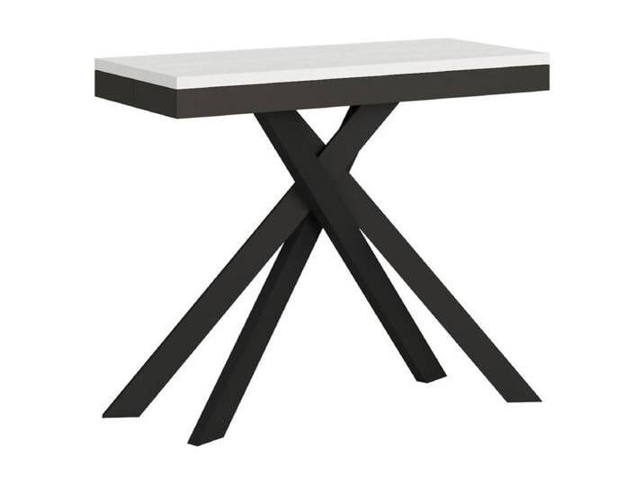 Ausziehbarer Konsolentisch 90x40/300 cm Krack Evolution Esche weiß mit Eisenrahmen aus Anthrazit Ausziehbarer Konsolentisch 90x40/300 cm Krack Evolution Esche weiß mit Eisenrahmen aus Anthrazit von Kauf-Unique Marketplace