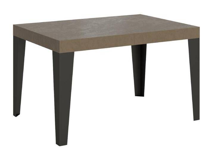 Ausziehbarer Tisch 140/400x90 cm Flame Taubengrau mit anthrazitfarbenen Beinen von Kauf-Unique Marketplace
