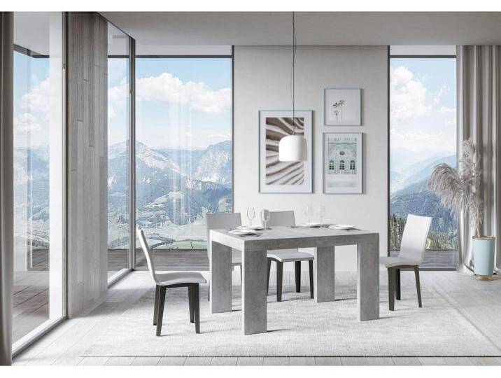 Ausziehbarer Tisch 90x120/224 cm Roxell Cemento von Kauf-Unique Marketplace