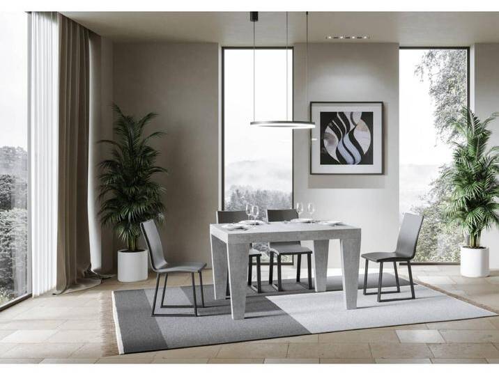 Ausziehbarer Tisch 90x120/224 cm Spimbo Premium Cement von Kauf-Unique Marketplace