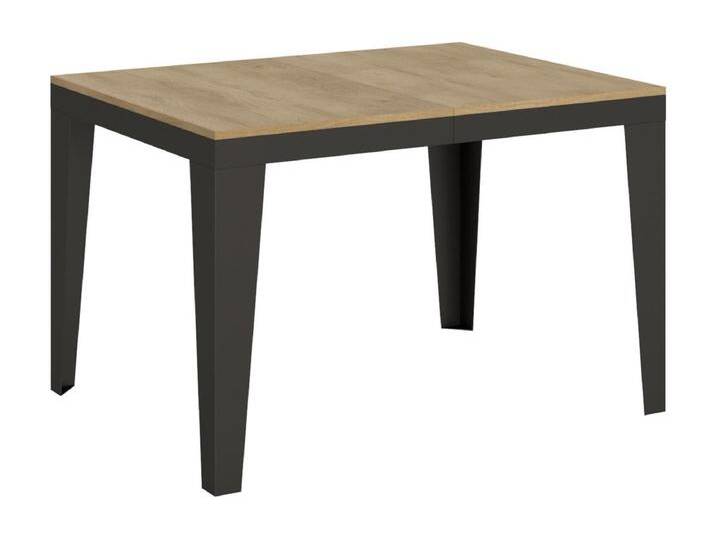 Ausziehbarer Tisch 90x120/380 cm Gestell Flame Evolution Eiche Natur Anthrazit von Kauf-Unique Marketplace
