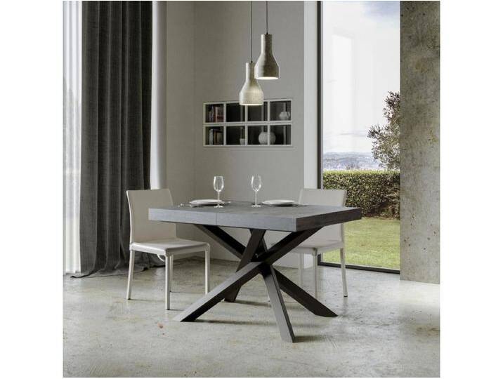 Ausziehbarer Tisch 90x130/234 cm Gestell Volantis Premium Cement Anthrazit von Kauf-Unique Marketplace