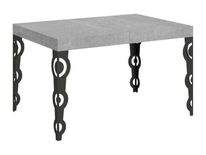 Ausziehbarer Tisch 90x130/390 cm, Gestell Karamay Cement Anthrazit von Kauf-Unique Marketplace