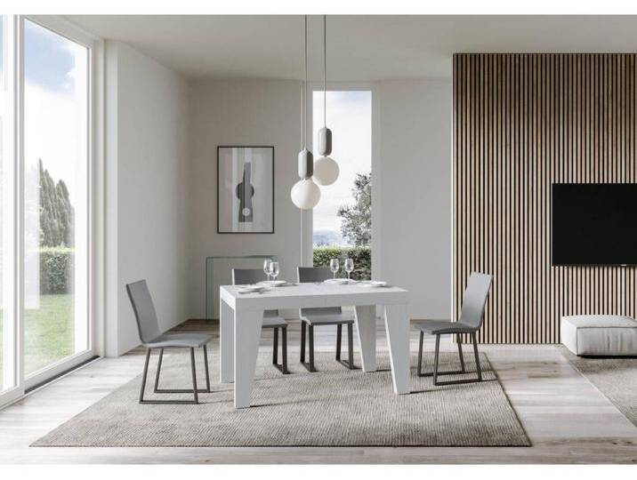 Ausziehbarer Tisch 90x140/244 cm Naxy White Ash von Kauf-Unique Marketplace