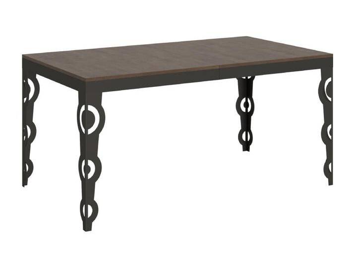 Ausziehbarer Tisch 90x160/264 cm Karamay Evolution Walnuss-Anthrazit-Gestell von Kauf-Unique Marketplace