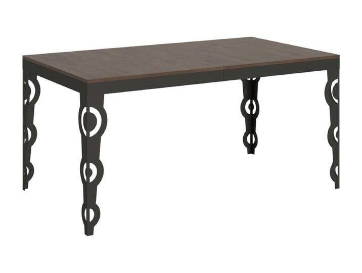 Ausziehbarer Tisch 90x160/264 cm Karamay Evolution Walnuss-Anthrazit-Gestell von Kauf-Unique Marketplace