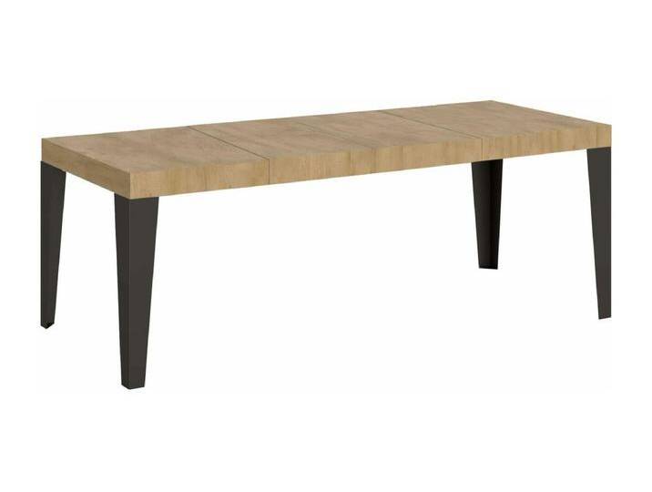 Ausziehbarer Tisch 90x180/284 cm Gestell Flame Premium Eiche Natur Anthrazit von Kauf-Unique Marketplace