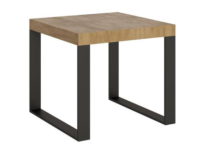 Ausziehbarer Tisch 90x90/246 cm Tecno Quercia Natura Anthrazit-Gestell von Kauf-Unique Marketplace