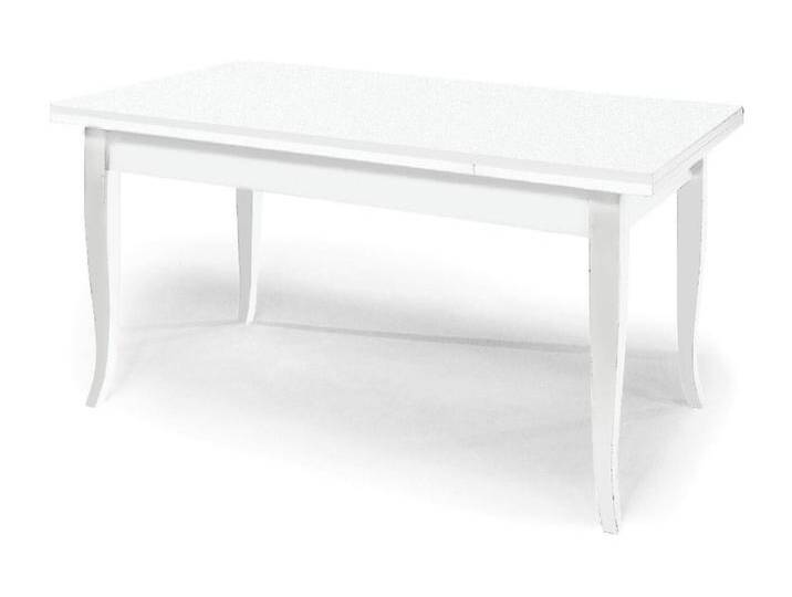 Ausziehbarer weißer Holztisch 100x70 - 180x70 cm - SANTA CROCE von Kauf-Unique Marketplace