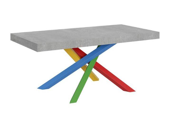 Ausziehtisch 200/304x90 cm Volantis Beton mehrfarbig Beine 4/B von Kauf-Unique Marketplace