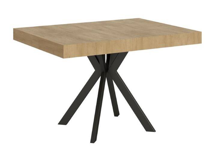 Ausziehtisch 90x120/224 cm Dolcezza Eiche Natur mit Eisenrahmen aus Anthrazit von Kauf-Unique Marketplace