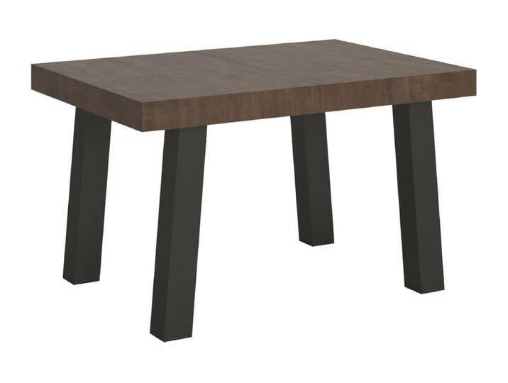Ausziehtisch 90x120/380 cm Bridge Nussbaum mit Eisenrahmen aus Anthrazit von Kauf-Unique Marketplace