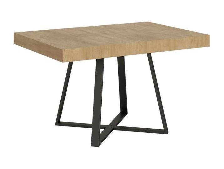 Ausziehtisch 90x130/234 cm Abbraccio Eiche Natur mit Eisenrahmen aus Anthrazit von Kauf-Unique Marketplace