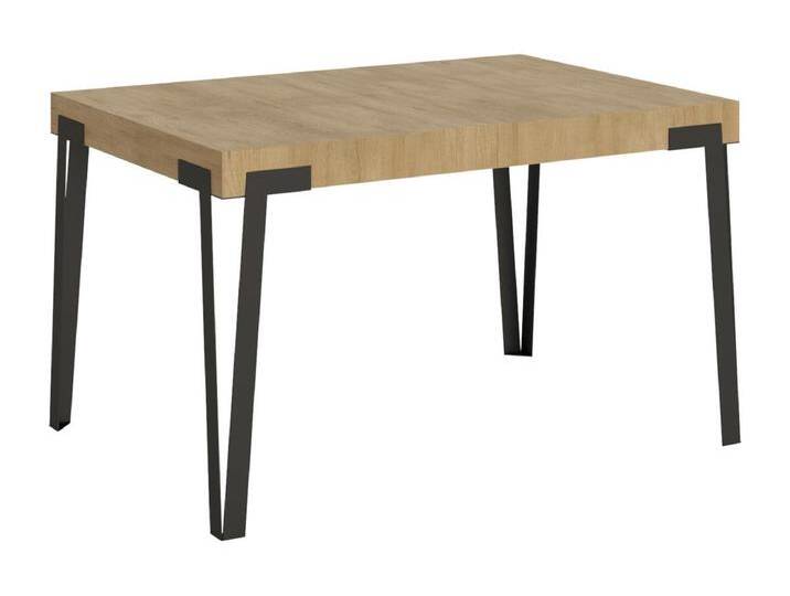 Ausziehtisch 90x130/234 cm Rio Eiche Natur mit Eisenrahmen aus Anthrazit von Kauf-Unique Marketplace