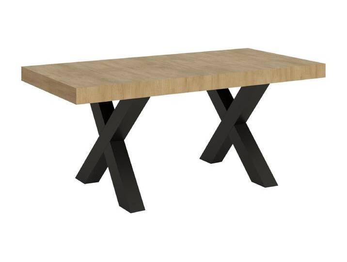 Ausziehtisch 90x180/440 cm Traffic Eiche Natur mit Eisenrahmen aus Anthrazit von Kauf-Unique Marketplace