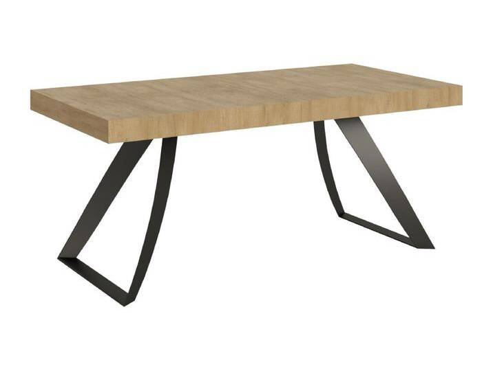 Ausziehtisch 90x200/460 cm Proxy Eiche Natur mit Eisenrahmen aus Anthrazit von Kauf-Unique Marketplace
