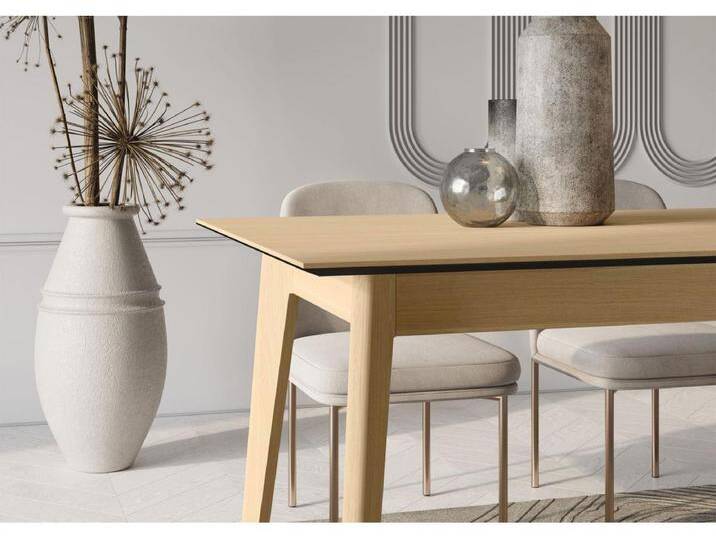 Ausziehtisch - Helle Eiche-Optik - 145–220 x 85 cm - PLOT von Kauf-Unique Marketplace