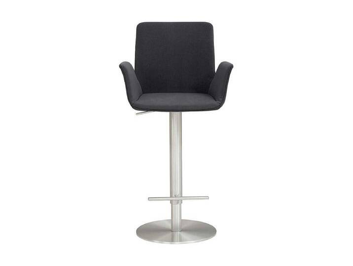 Bar Hochhocker in Anthrazit Microfaser bis 82 cm Sitzhöhe Bar Hochhocker in Anthrazit Microfaser bis 82 cm Sitzhöhe von Kauf-Unique Marketplace