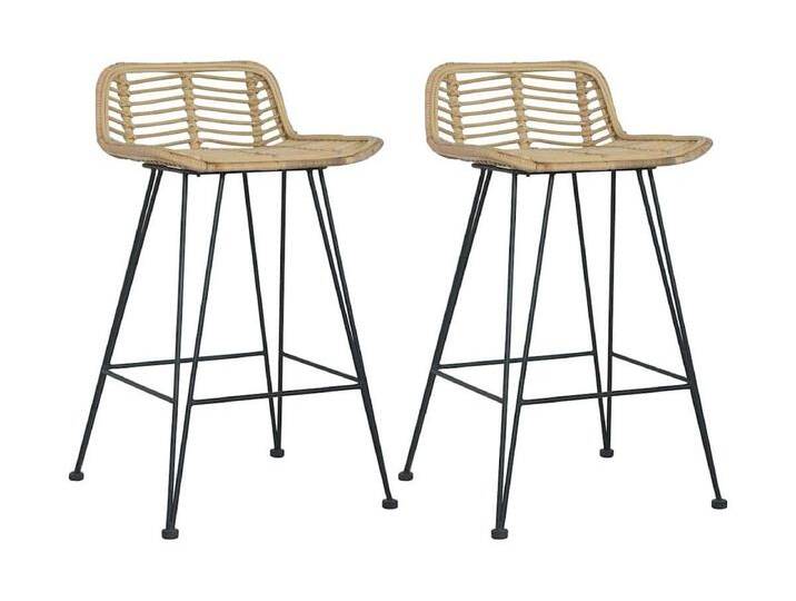 Barhocker 2 Stk. Rattan Natur von Kauf-Unique Marketplace