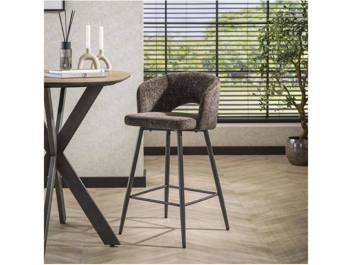 Barhocker Boucle Salon - Tissee Cargo Brown - 2er-Set von Kauf-Unique Marketplace