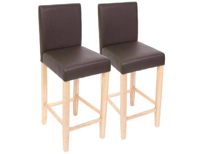 Barhocker Cesena (2er-Set), Braun, helle Füße von Kauf-Unique Marketplace