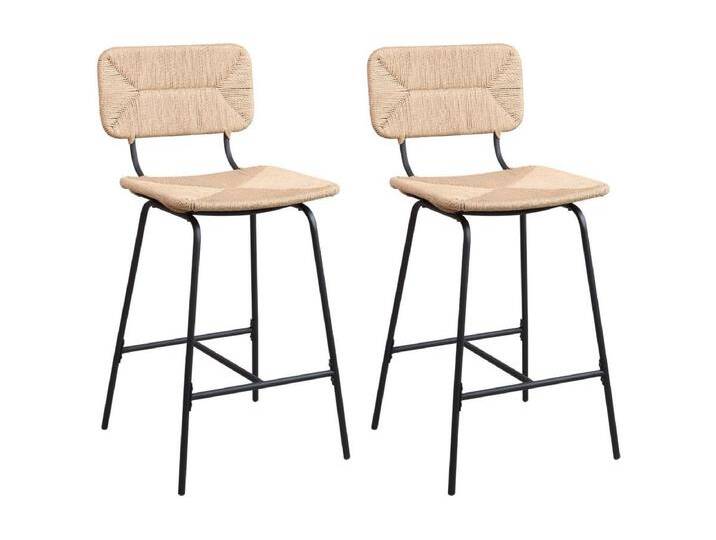 Barhocker-Set aus Metall und Inselhocker mit Rattansitz 65cm TIDRA Barhocker-Set aus Metall und Inselhocker mit Rattansitz 65cm TIDRA von Kauf-Unique Marketplace