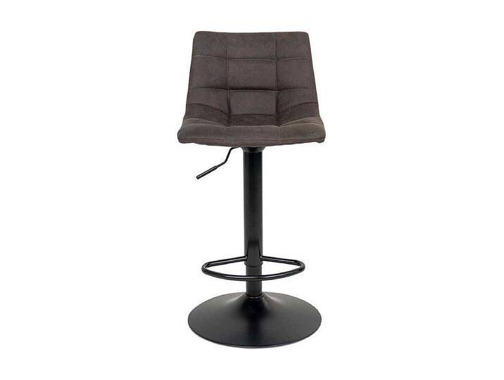 Barhocker in Dunkelgrau und Schwarz Microfaser (2er Set) von Kauf-Unique Marketplace