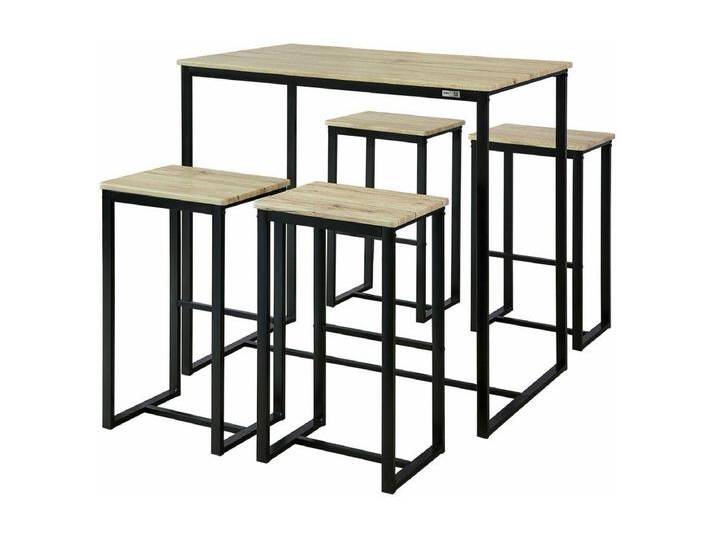 Bartisch + 4 x Barhocker OGT15-N 100 x 96 x 60 cm Natur von Kauf-Unique Marketplace
