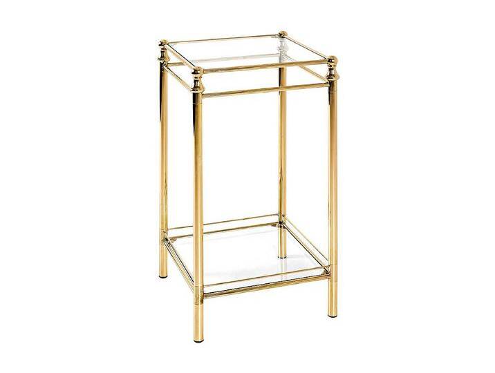 Beistelltisch aus Stahl in Messingfarben Glasplatte Beistelltisch aus Stahl in Messingfarben Glasplatte von Kauf-Unique Marketplace