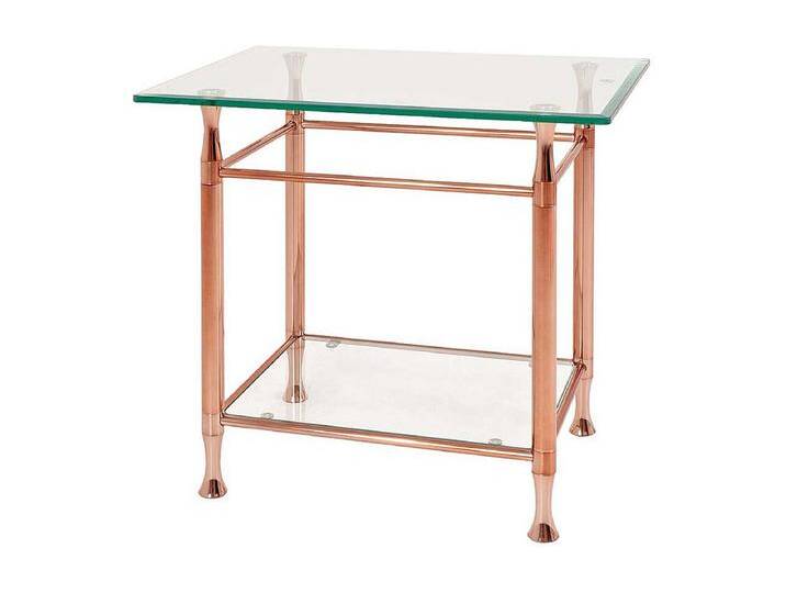 Beistelltisch in Kupferfarben Glas Beistelltisch in Kupferfarben Glas von Kauf-Unique Marketplace
