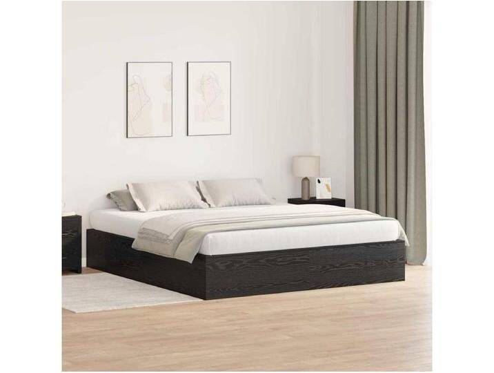 Bettgestell Schwarze Eiche 200 x 200 x 31.5 cm Holzwerkstoff von Kauf-Unique Marketplace