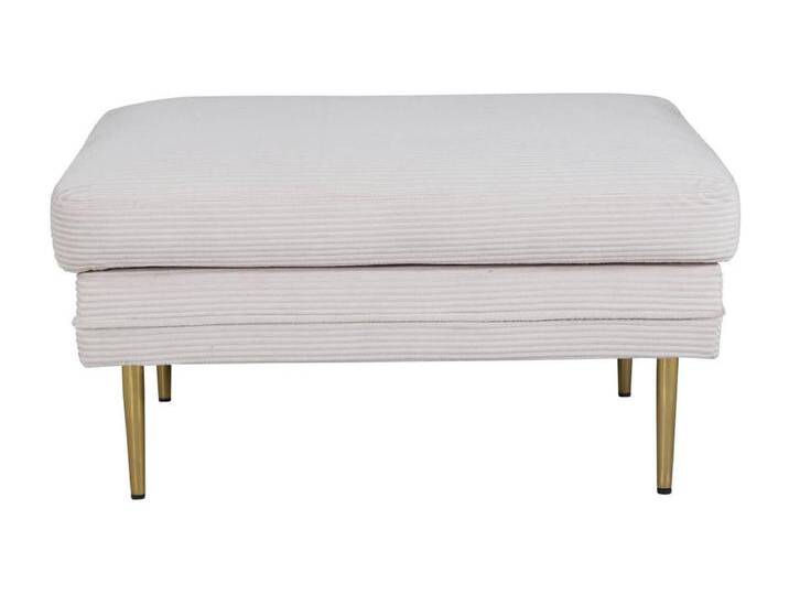 Boom Pouf, Hocker Samt beige, Messing. von Kauf-Unique Marketplace
