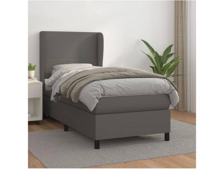 Boxspringbett mit Matratze,Bett für Schlafzimmer Grau 90x190 cm Kunstleder -CFW86921 von Kauf-Unique Marketplace