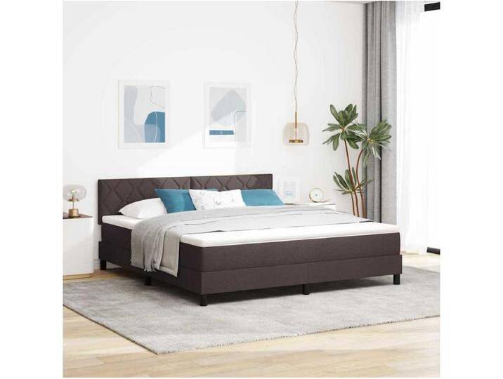 Boxspringbett mit Matratze Dunkelbraun 180 x 200 cm Stoff Boxspringbett mit Matratze Dunkelbraun 180 x 200 cm Stoff von Kauf-Unique Marketplace