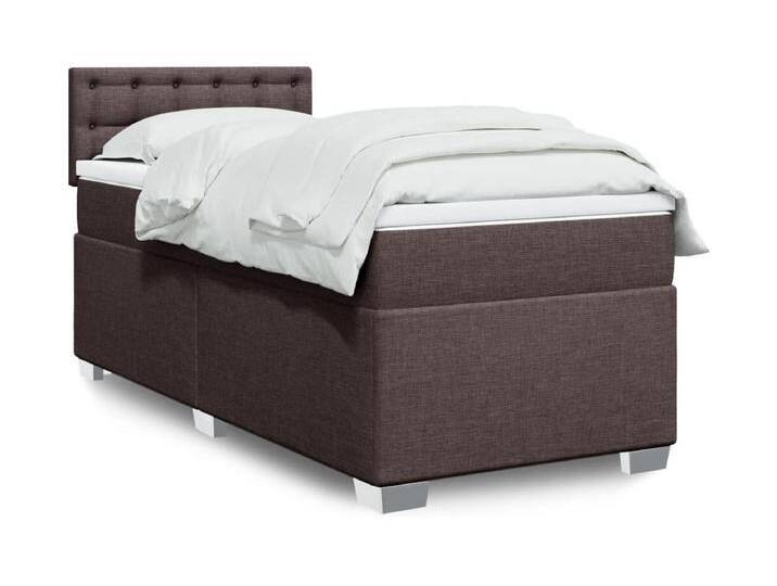 Boxspringbett mit Matratze Dunkelbraun 80x200 cm Stoff von Kauf-Unique Marketplace