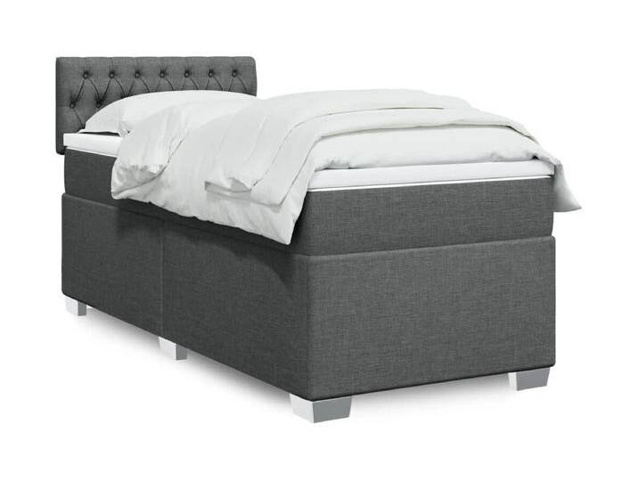 Boxspringbett mit Matratze Dunkelgrau 80x200 cm Stoff von Kauf-Unique Marketplace