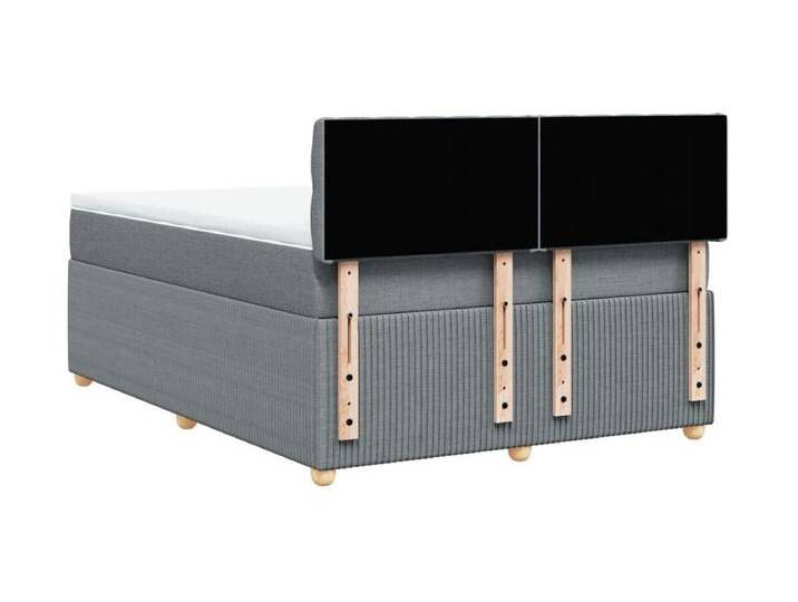Boxspringbett mit Matratze Hellgrau 140x200 cm Stoff von Kauf-Unique Marketplace
