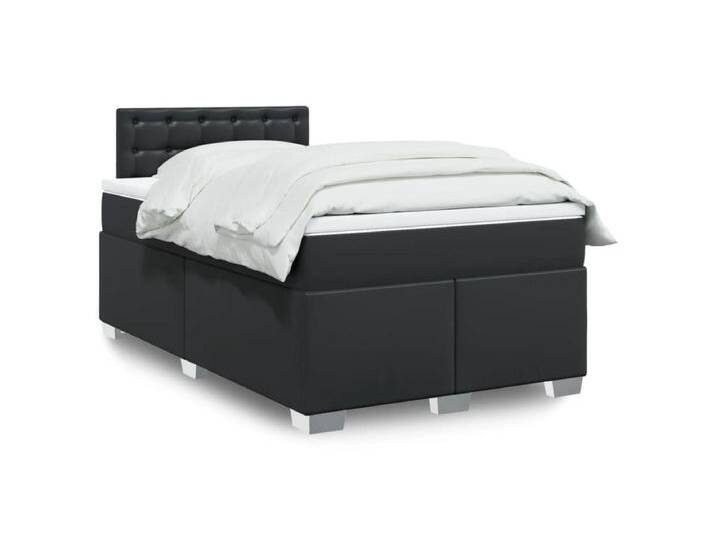 Boxspringbett mit Matratze Schwarz 120x200 cm Kunstleder von Kauf-Unique Marketplace