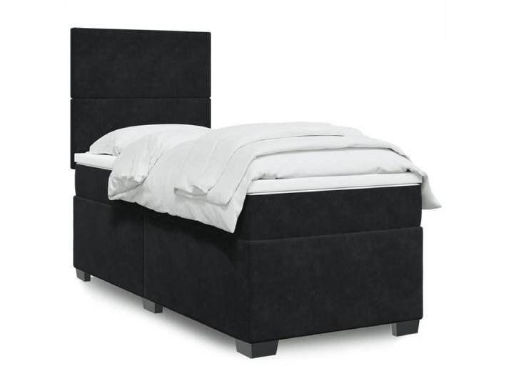 Boxspringbett mit Matratze Schwarz 90x190 cm Samt von Kauf-Unique Marketplace