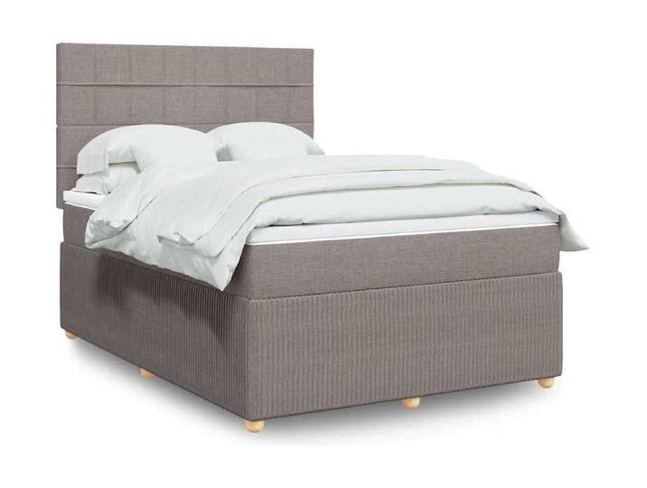 Boxspringbett mit Matratze Taupe 140x190 cm Stoff von Kauf-Unique Marketplace