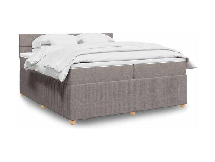 Boxspringbett mit Matratze Taupe 200x200 cm Stoff von Kauf-Unique Marketplace