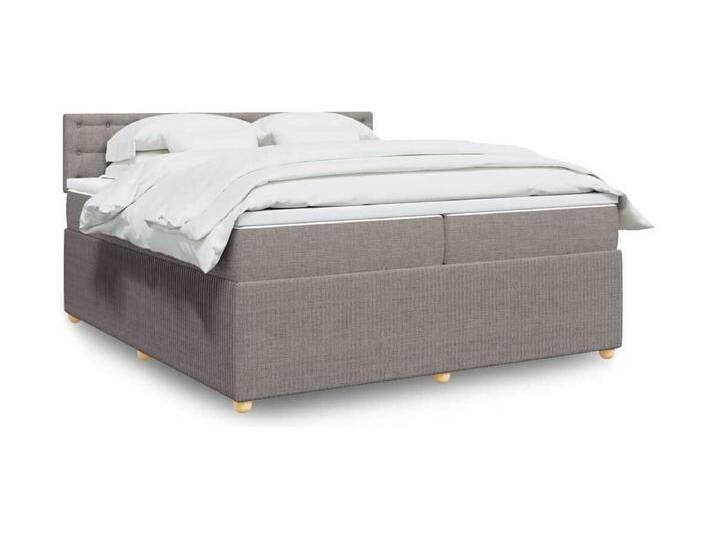 Boxspringbett mit Matratze Taupe 200x200 cm Stoff von Kauf-Unique Marketplace