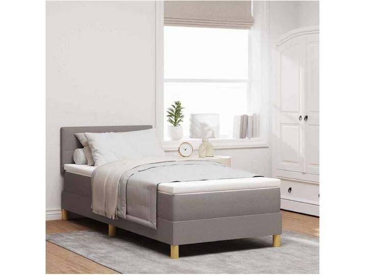 Boxspringbett mit Matratze mit Matratze Taupe 90 x 200 cm Stoff von Kauf-Unique Marketplace