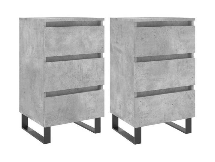 Boxtel Nachttische 2 Stk. Betongrau 40x35x69 cm Holzwerkstoff von Kauf-Unique Marketplace