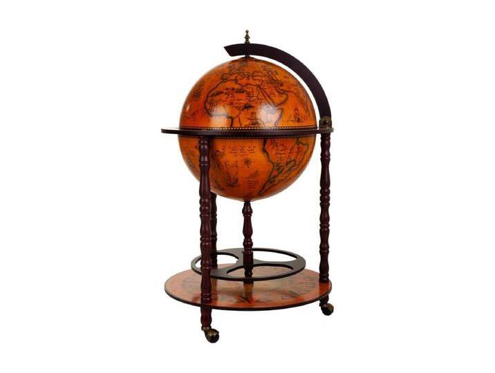 Braunes Globus-Weinregal 55,5 x 55 x 5 x 93,5 cm von Kauf-Unique Marketplace