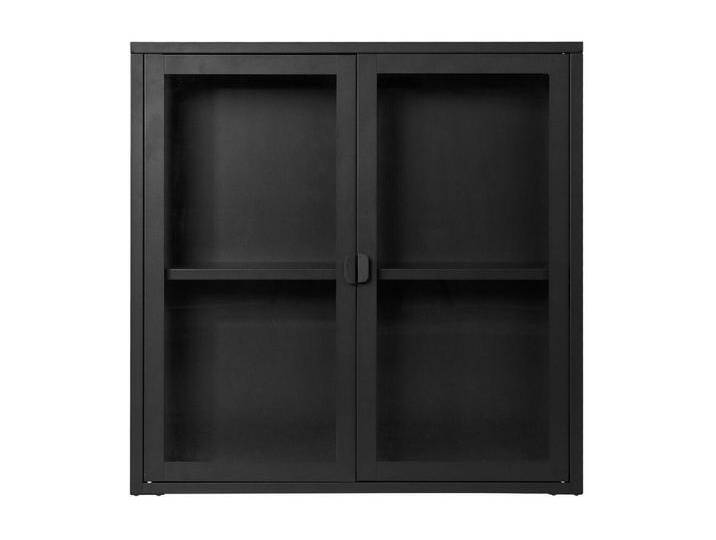 Brisbane Vitrinenschrank Wandhängend, 2 Glas Türen schwarz. Brisbane Vitrinenschrank Wandhängend, 2 Glas Türen schwarz. von Kauf-Unique Marketplace